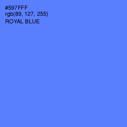#597FFF - Royal Blue Color Image