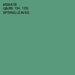 #599A7B - Spring Leaves Color Image