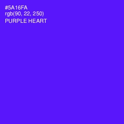 #5A16FA - Purple Heart Color Image