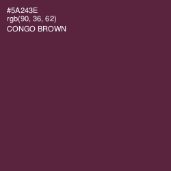 #5A243E - Congo Brown Color Image