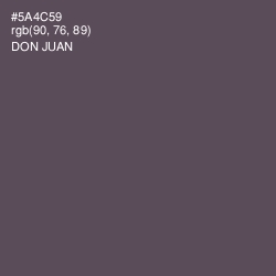 #5A4C59 - Don Juan Color Image