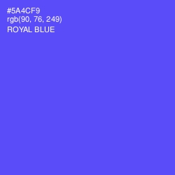 #5A4CF9 - Royal Blue Color Image