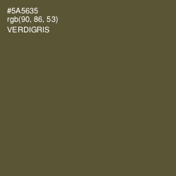 #5A5635 - Verdigris Color Image