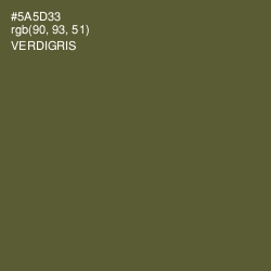 #5A5D33 - Verdigris Color Image
