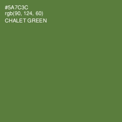 #5A7C3C - Chalet Green Color Image