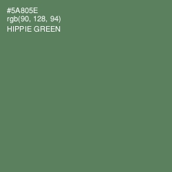 #5A805E - Hippie Green Color Image
