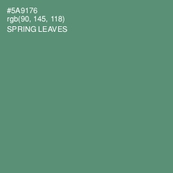#5A9176 - Spring Leaves Color Image
