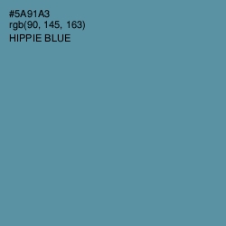 #5A91A3 - Hippie Blue Color Image