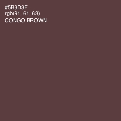 #5B3D3F - Congo Brown Color Image