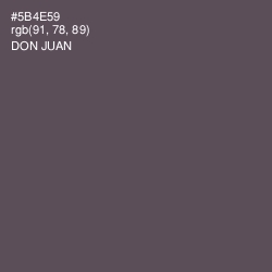 #5B4E59 - Don Juan Color Image