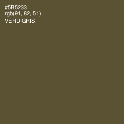 #5B5233 - Verdigris Color Image