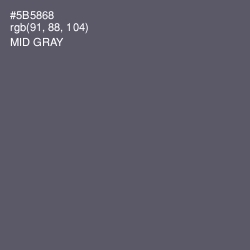#5B5868 - Mid Gray Color Image