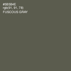 #5B5B4E - Fuscous Gray Color Image