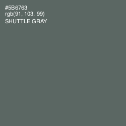 #5B6763 - Shuttle Gray Color Image