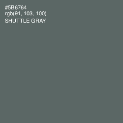 #5B6764 - Shuttle Gray Color Image
