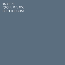 #5B6E7F - Shuttle Gray Color Image