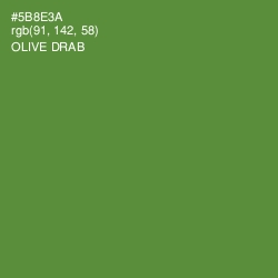 #5B8E3A - Olive Drab Color Image