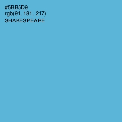 #5BB5D9 - Shakespeare Color Image