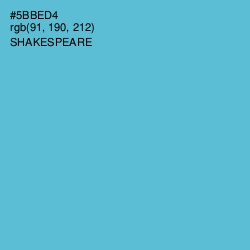 #5BBED4 - Shakespeare Color Image