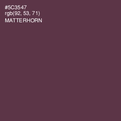 #5C3547 - Matterhorn Color Image