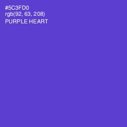 #5C3FD0 - Purple Heart Color Image