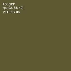 #5C5831 - Verdigris Color Image