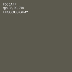 #5C5A4F - Fuscous Gray Color Image