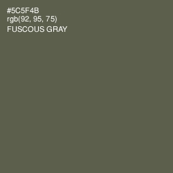 #5C5F4B - Fuscous Gray Color Image