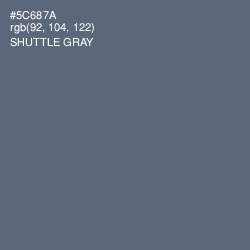 #5C687A - Shuttle Gray Color Image