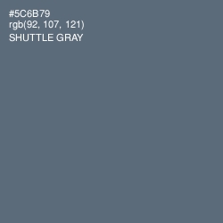 #5C6B79 - Shuttle Gray Color Image