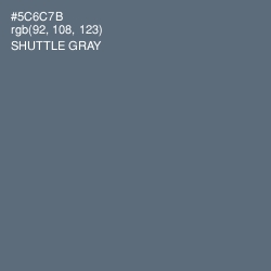 #5C6C7B - Shuttle Gray Color Image
