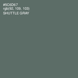 #5C6D67 - Shuttle Gray Color Image