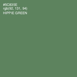 #5C835E - Hippie Green Color Image