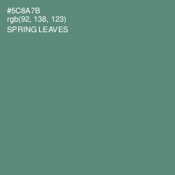 #5C8A7B - Spring Leaves Color Image
