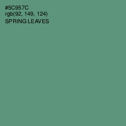 #5C957C - Spring Leaves Color Image