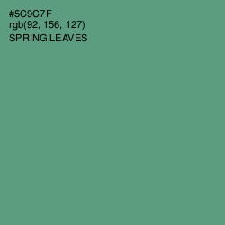 #5C9C7F - Spring Leaves Color Image