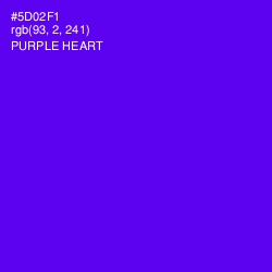 #5D02F1 - Purple Heart Color Image
