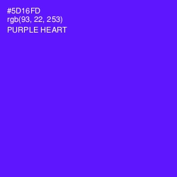 #5D16FD - Purple Heart Color Image
