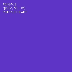 #5D34C6 - Purple Heart Color Image