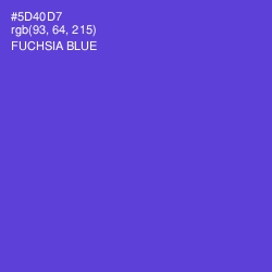 #5D40D7 - Fuchsia Blue Color Image