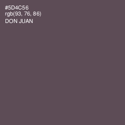 #5D4C56 - Don Juan Color Image