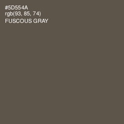 #5D554A - Fuscous Gray Color Image