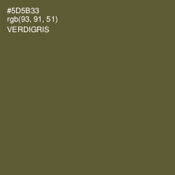 #5D5B33 - Verdigris Color Image