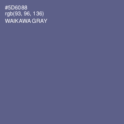 #5D6088 - Waikawa Gray Color Image