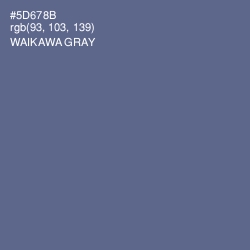 #5D678B - Waikawa Gray Color Image