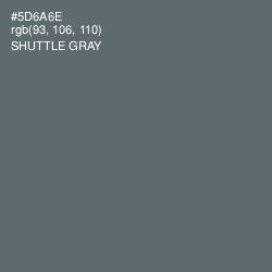 #5D6A6E - Shuttle Gray Color Image