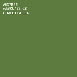 #5D7B3E - Chalet Green Color Image