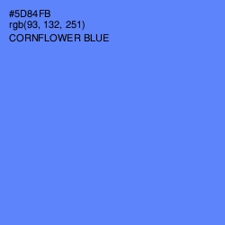 #5D84FB - Cornflower Blue Color Image