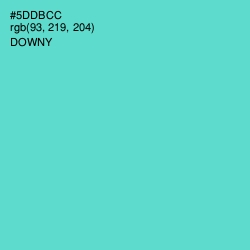 #5DDBCC - Downy Color Image