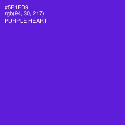 #5E1ED9 - Purple Heart Color Image